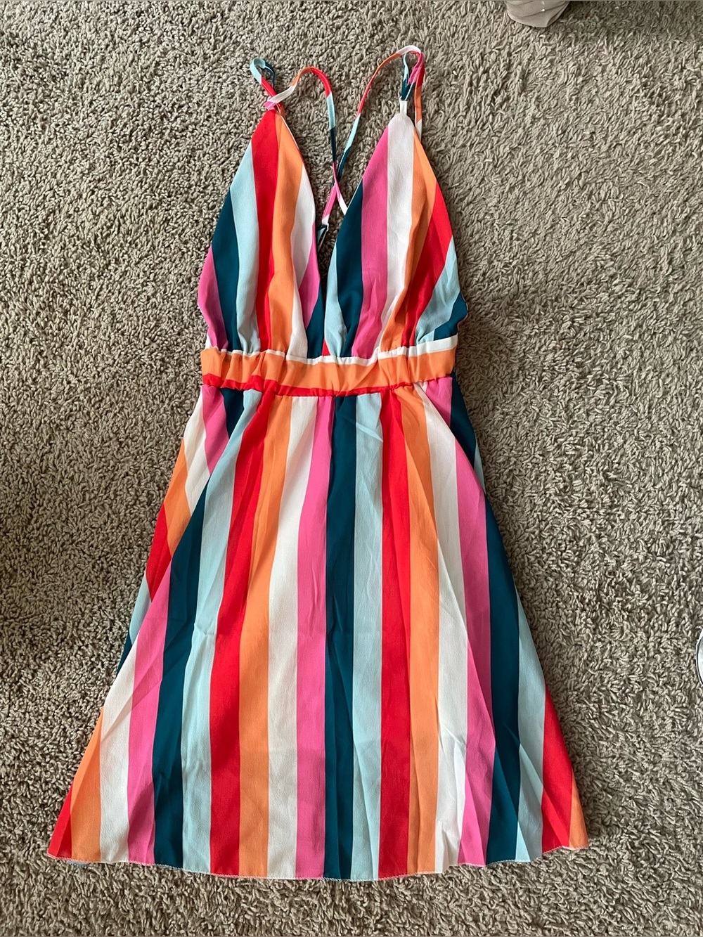 Kalinnu Backless Striped Sundress in SZ S dress is super cute in gently used